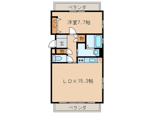 リバ－サイド庄内の物件間取画像